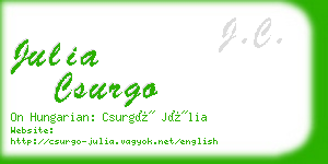 julia csurgo business card